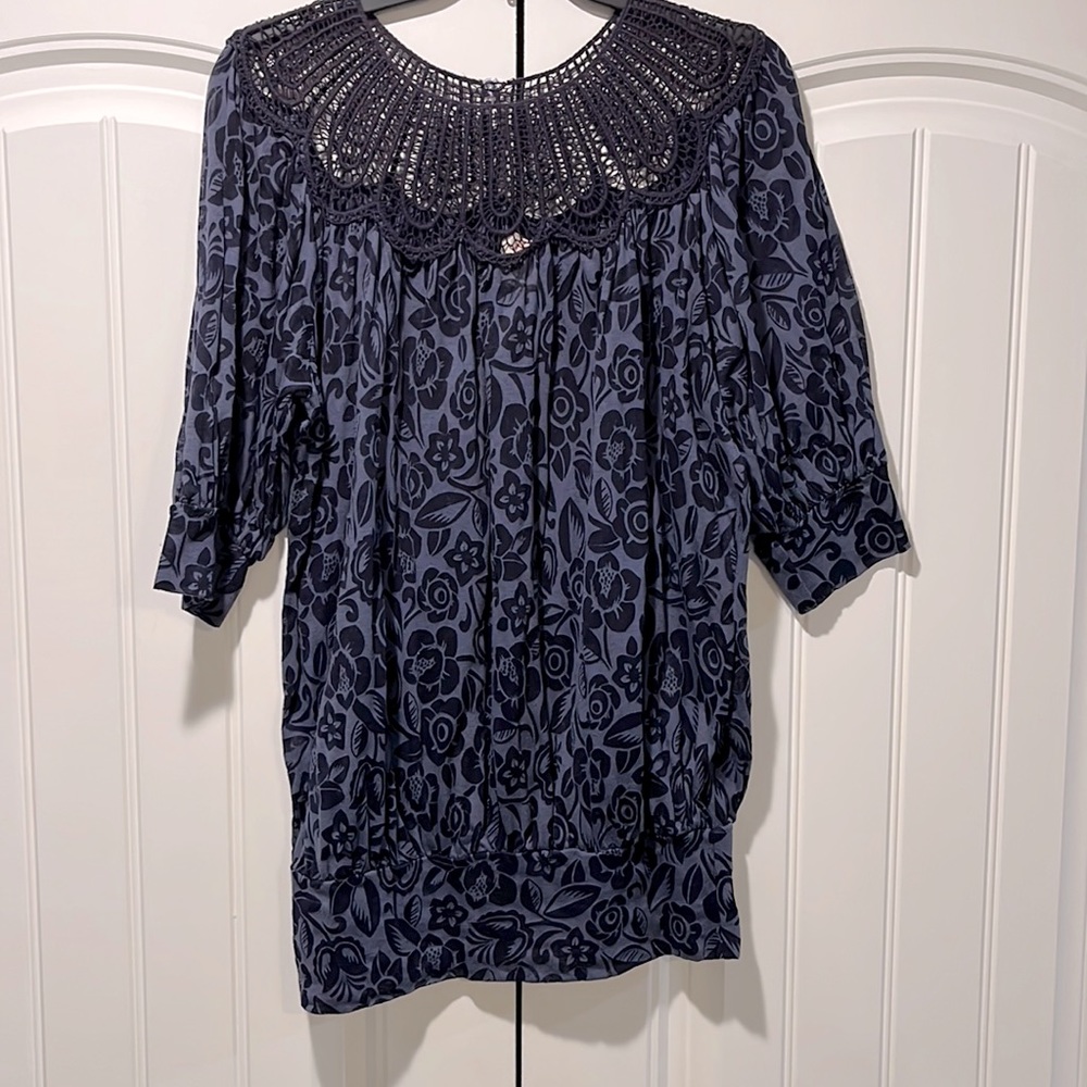 Navy Chelsea and Violet top
